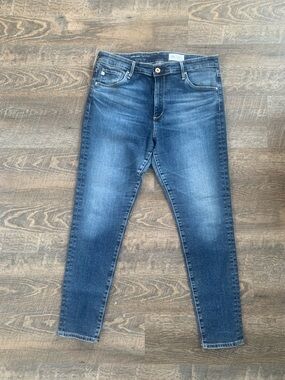 AG Adriano Goldschmied Farrah Ankle Dark Blue  High Rise Skinny Jeans Size 32